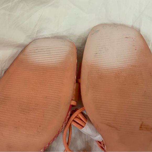 Antonio Melani Barden Lace-Up Dress Sandals 
Citrus Peach 7.5M or 10M New - Picture 10 of 12